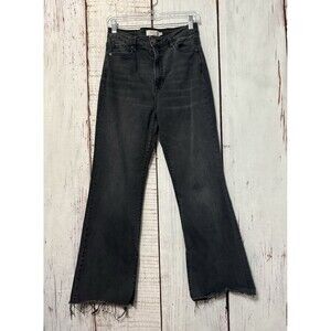 Hidden Jeans Ryan Bootcut Slit Raw Hem Jeans Rayon Denim Black Size 30